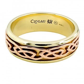 9ct 2-tone gold Clogau Wedding Ring size Y